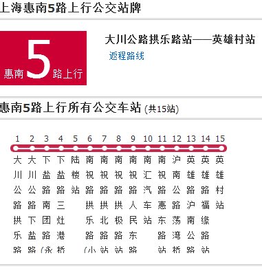 上海公交惠南5路