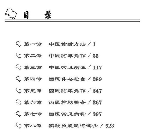 2012年中醫執業助理實踐技能傲視寶典目錄