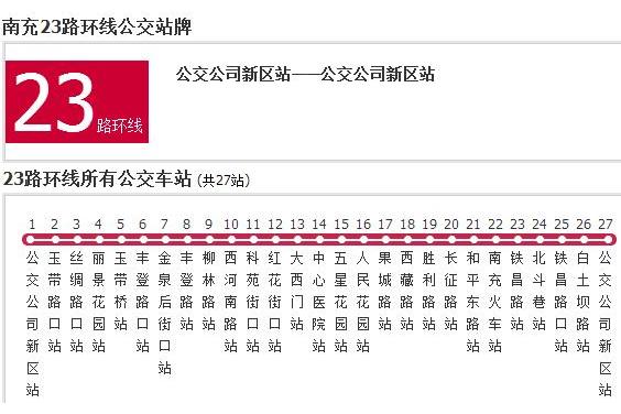 南充公交23路環線