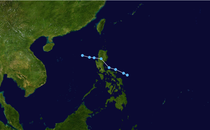 熱帶低氣壓 路徑圖