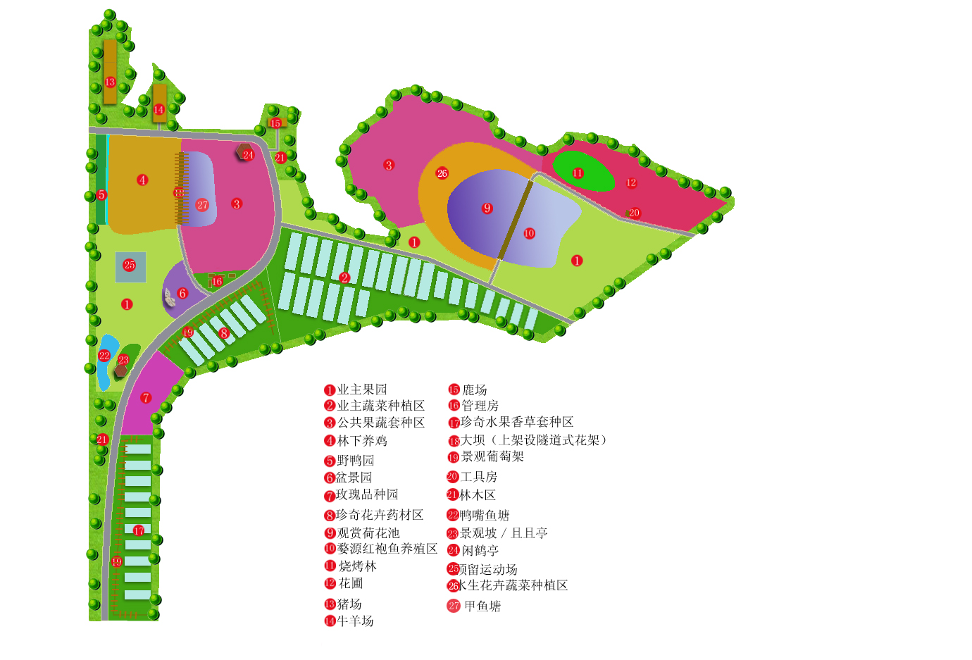 紫郡幸福農莊農莊規劃示意圖