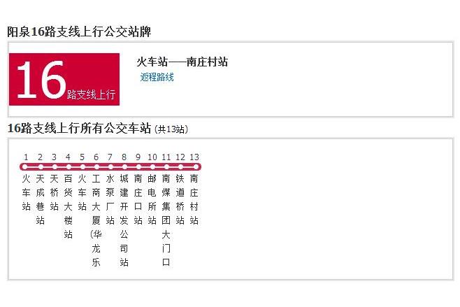 陽泉公交16路支線