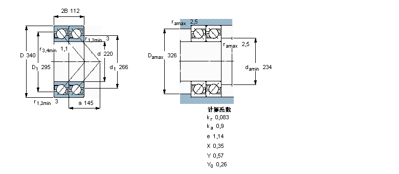 SKF 2×7044BGM軸承