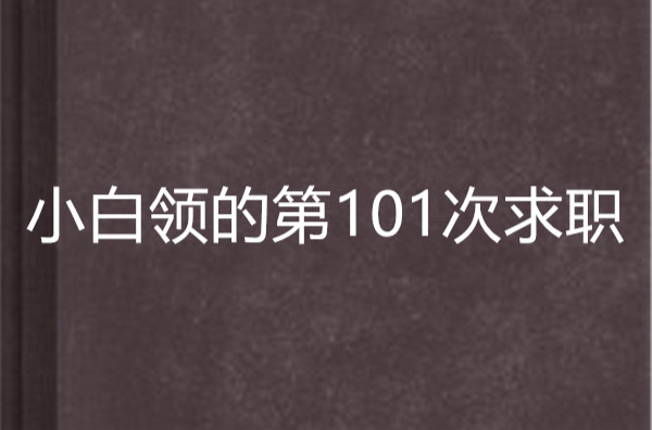 小白領的第101次求職