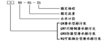 QWP不鏽鋼潛水排污泵型號意義