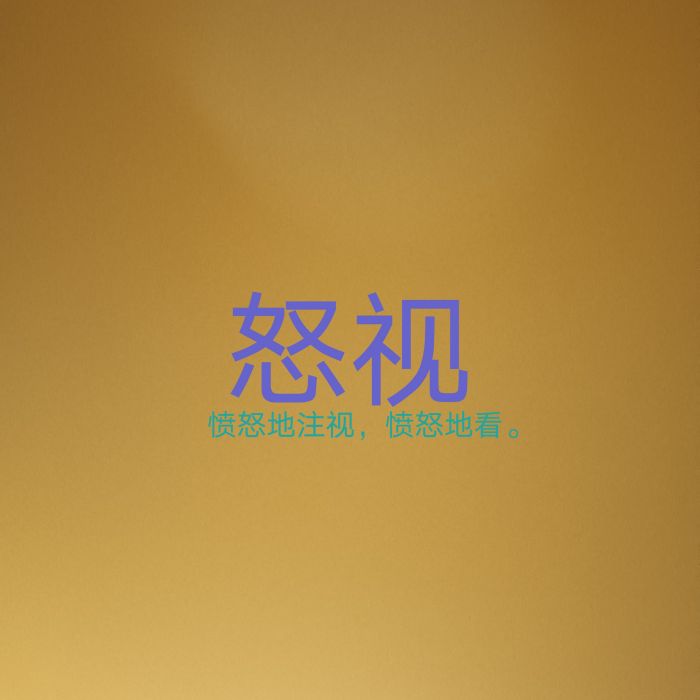 怒視(漢語辭彙)