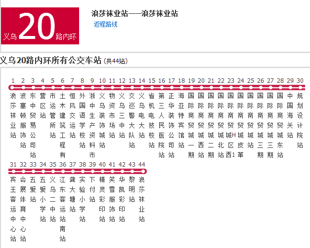 金華公交義烏20路