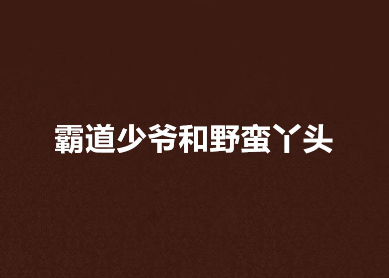 霸道少爺和野蠻丫頭