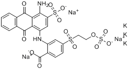 2-[（4-氨基-9,10-二氫-9,10-二氧-3-硫-1-蒽基）氨基]-4-[[2-（硫氧）乙基]磺醯基]苯甲酸鉀鈉