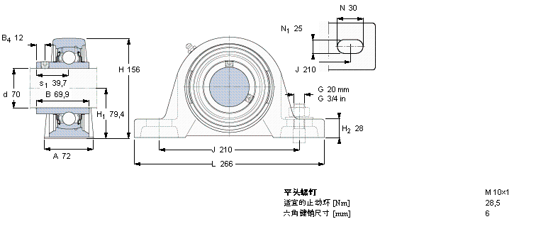 SKF SYJ70TF軸承