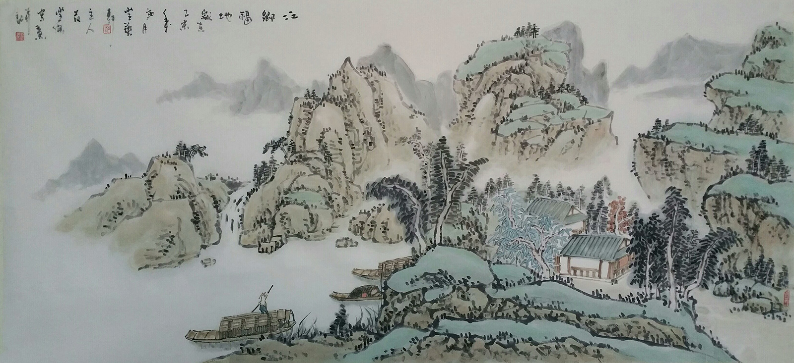 《江鄉福地》85cm x 180cm