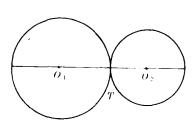 圖1(a) 圓與圓外切