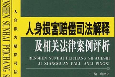 人身損害賠償司法解釋及相關法律案例評析