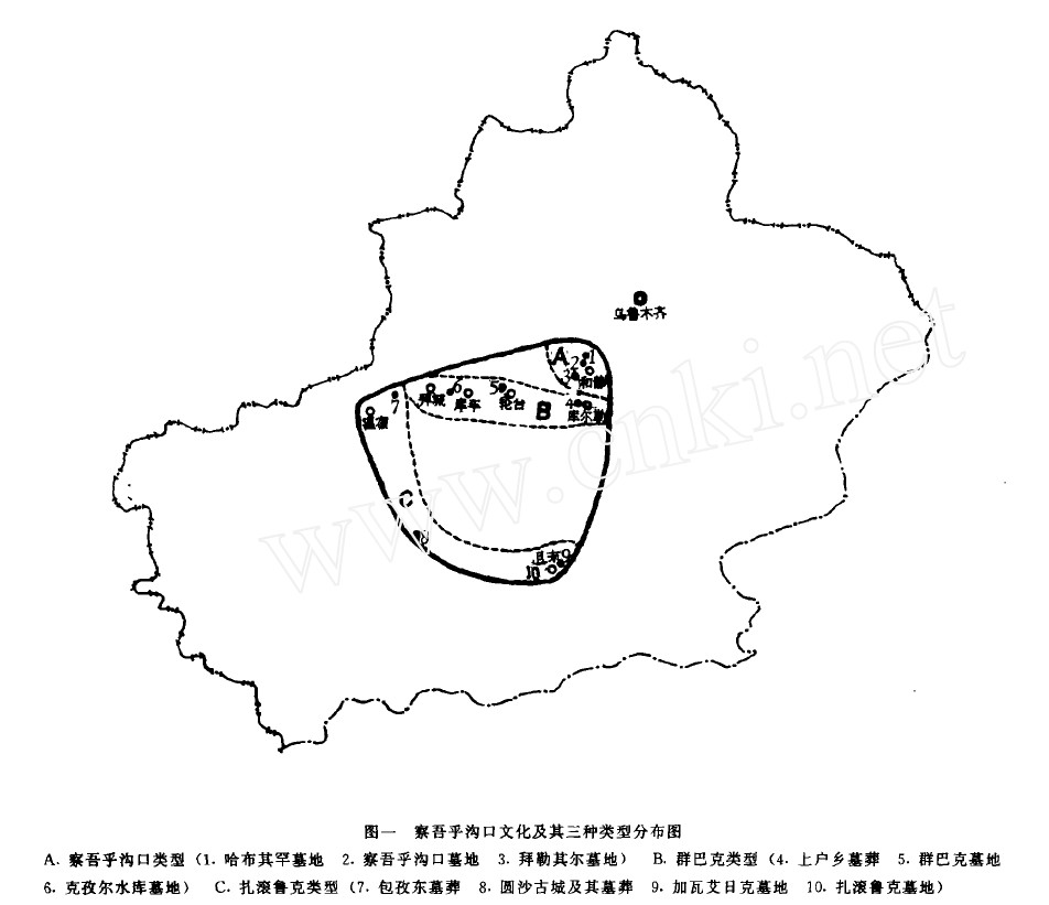 察吾乎文化分布地域，陳戈（2001）