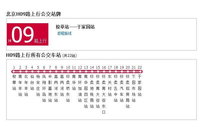 北京公交H09路