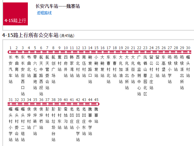 西安公交4-15路