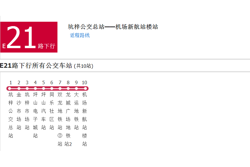 深圳公交E21路