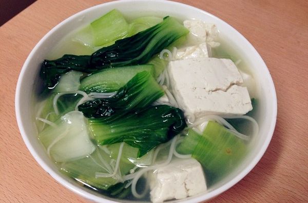 青菜瑤柱豆腐湯