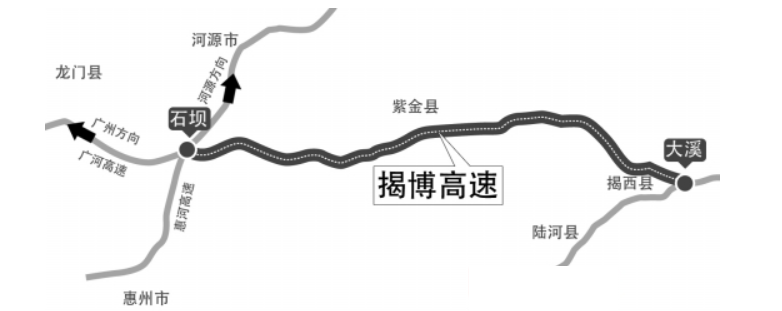 揭西—博羅高速公路起止地點