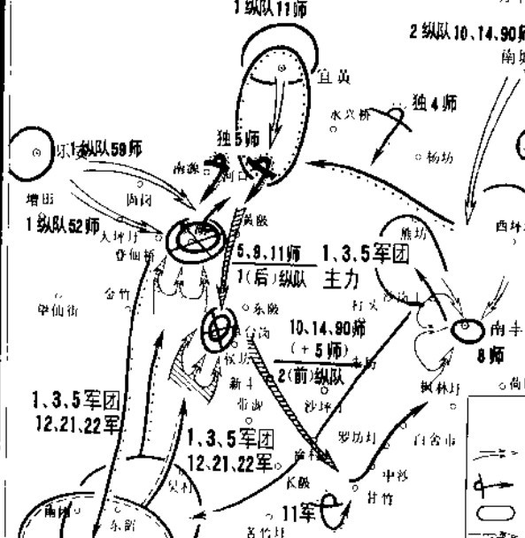 黃陂大捷示意圖