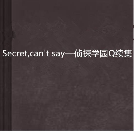 Secret,can\x27t say—偵探學園Q續集