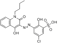 3-[（1-丁基-1,2-二氫-4-羥基-2-氧代-3-喹啉基）偶氮]-5-氯-2-羥基-苯磺酸
