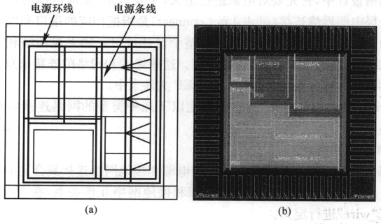 圖1 電源環線和電源條線示意圖