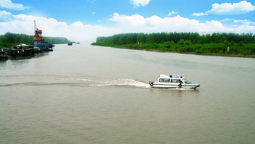 滁河入長江處南京市六合區大河口