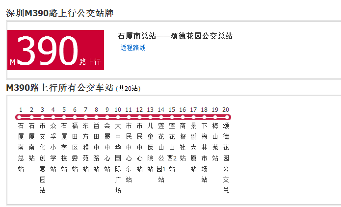 深圳公交M390路