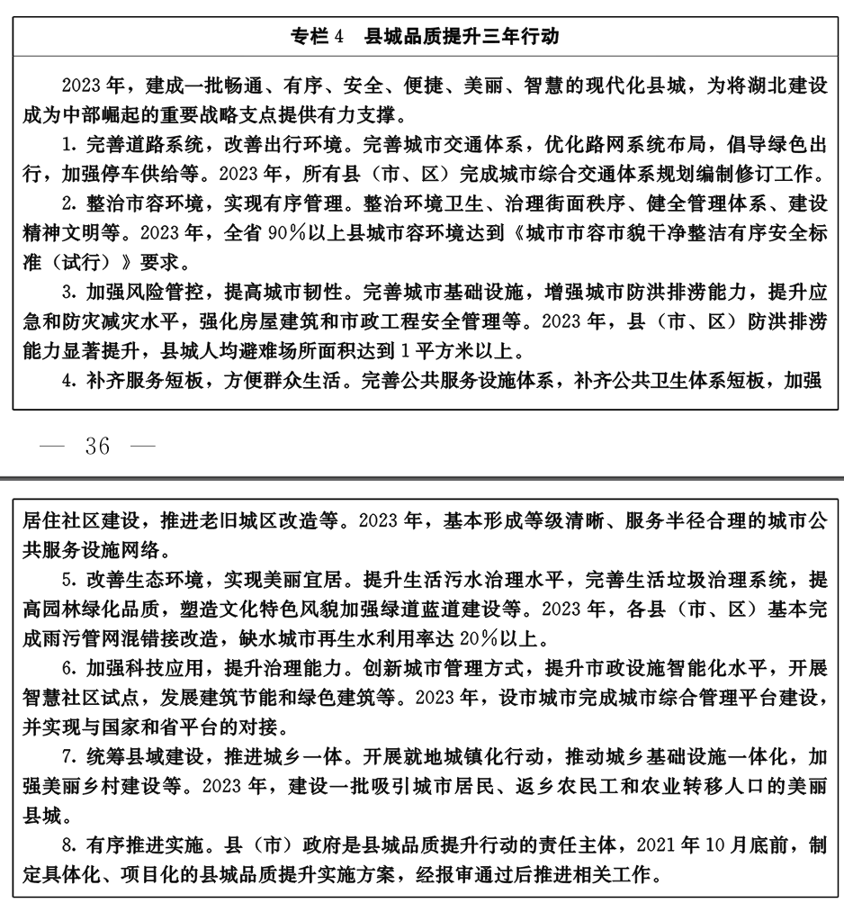 湖北省城鄉人居環境建設“十四五”規劃