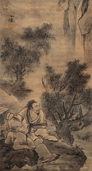 明 吳偉《高士圖》