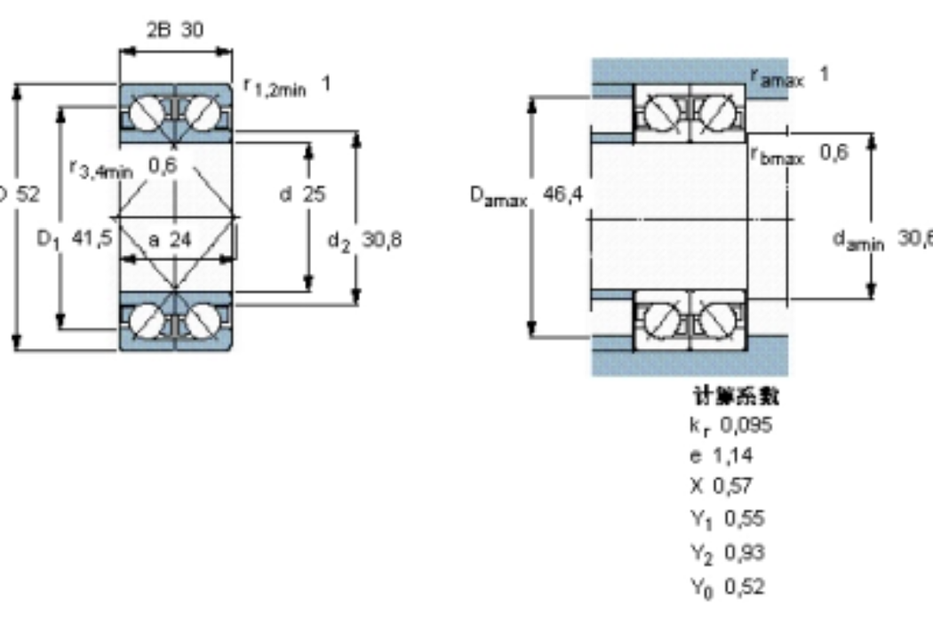 SKF 2×7205BEGAP軸承