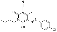 1-丁基-5-[（4-氯苯基）偶氮]-1,2-二氫-6-羥基-4-甲基-2-氧代-3-吡啶腈