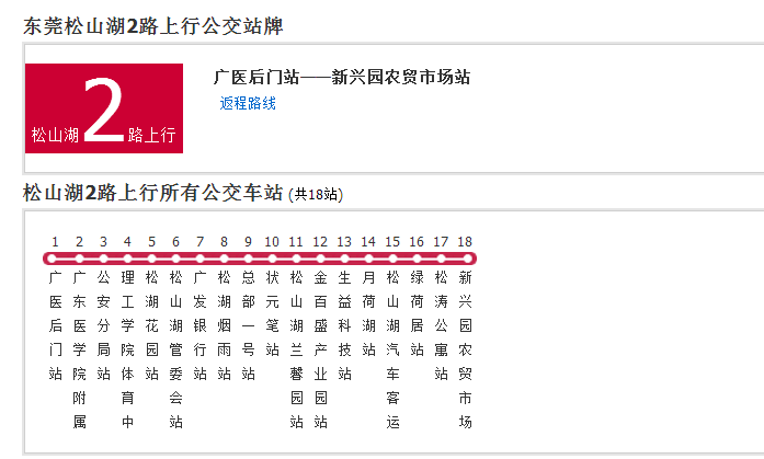 松山湖公交2路