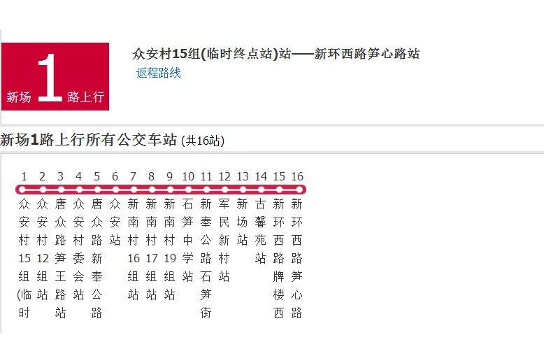 上海公交新場1路