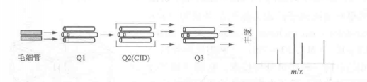 圖1 空間串聯質譜構成原理示意圖