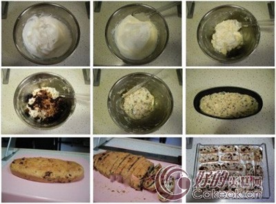 無油蛋白果仁脆餅乾製作過程（參考圖）