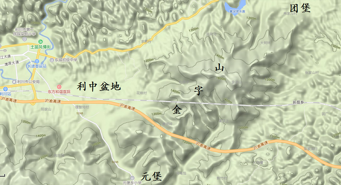 金字山地形圖