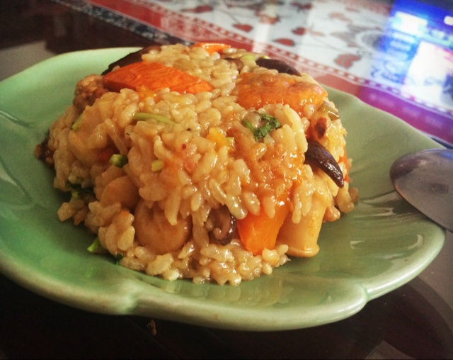 南瓜雞肉香菇飯