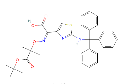 (Z)-2-（2-三苯甲基氨基噻唑-4-基）-2-（2-叔丁氧羰基丙-2-氧亞氨）乙酸