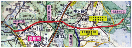 泉三高速公路南惠支線路線圖