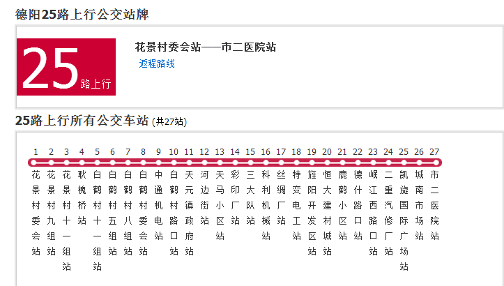 德陽公交25路