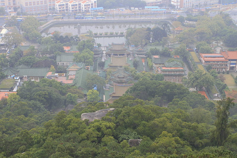 五老峰上俯瞰全寺