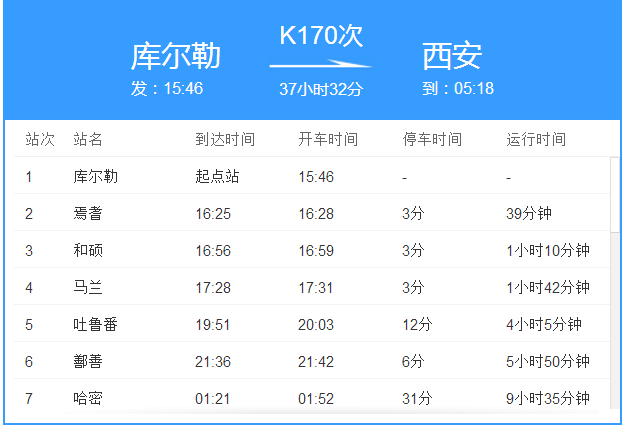 K170次列車