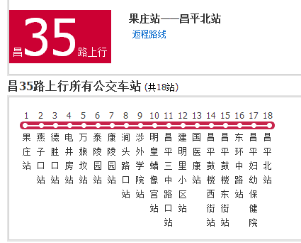 北京公交昌35路