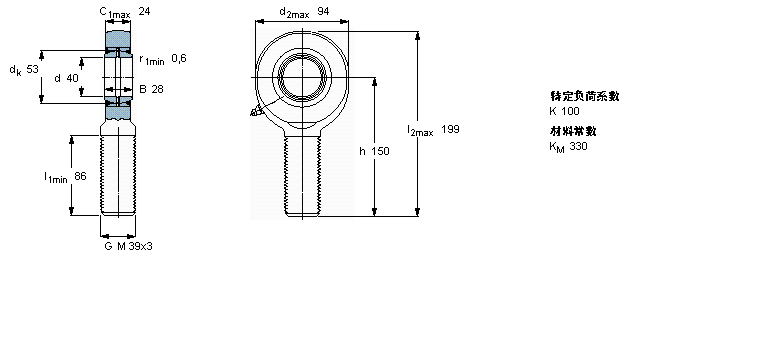 SKF SALA40ES-2RS軸承