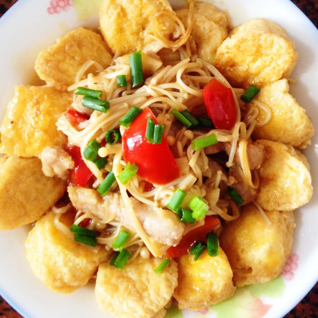 金針菇肉絲日本豆腐