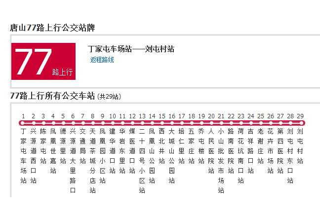 唐山公交77路