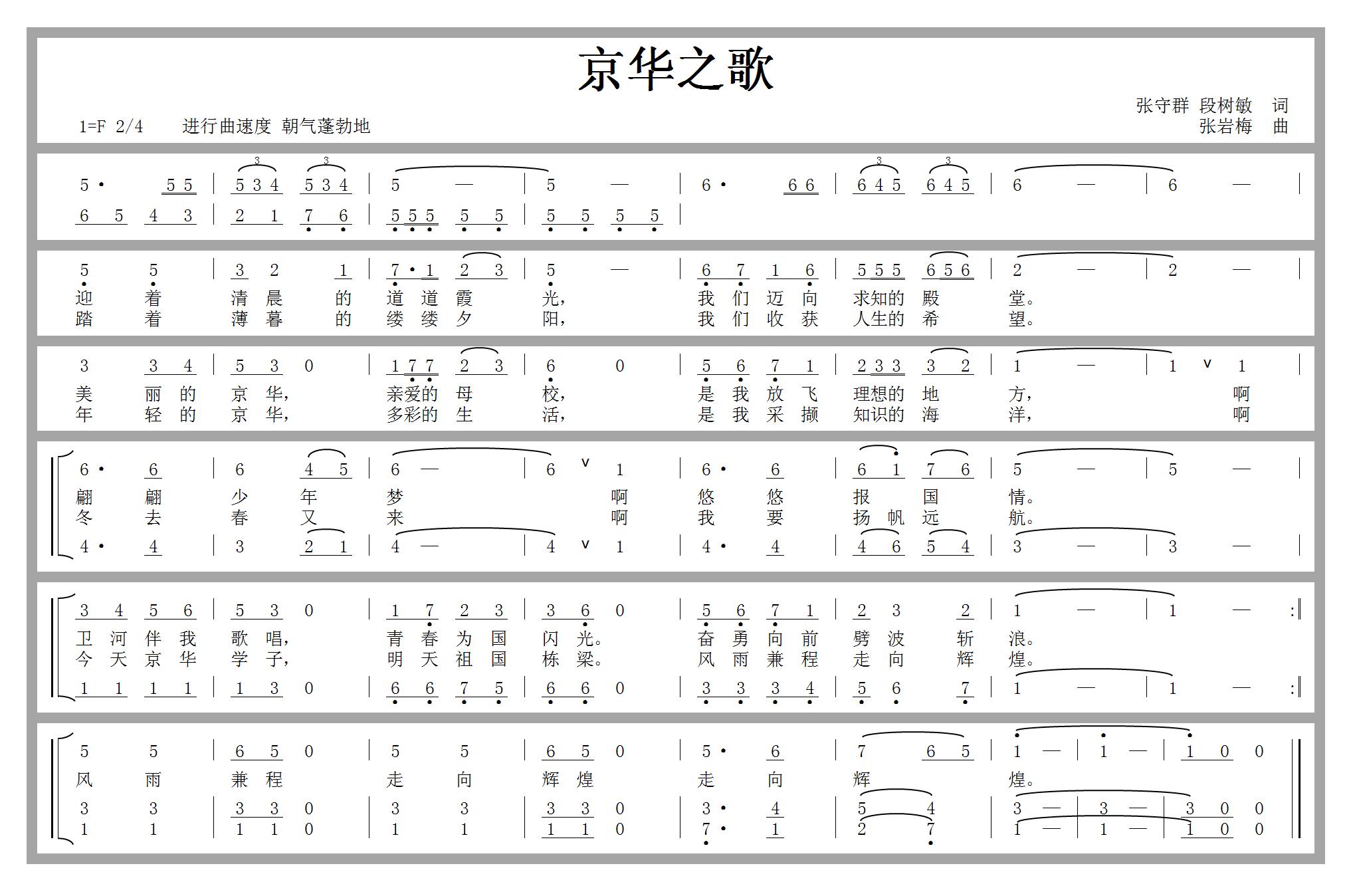 校歌簡譜