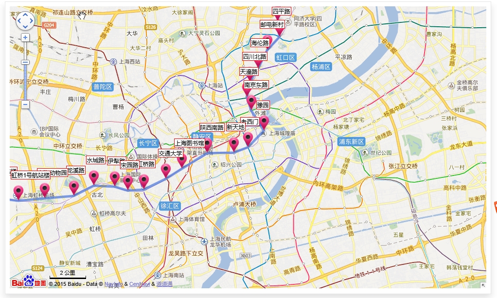 上海捷運10號線路圖
